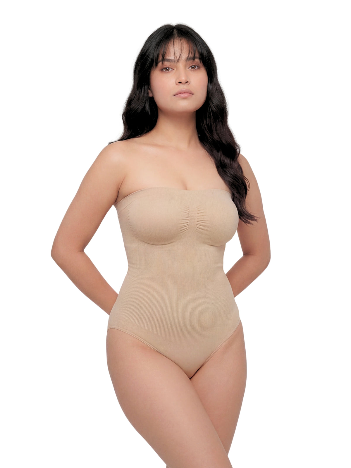 Strapless Snatched Body Shaper - Beige