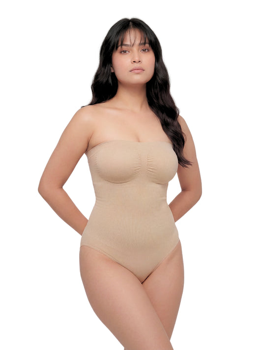 Strapless Snatched Body Shaper - Beige