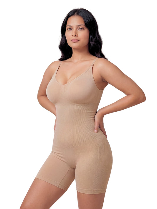 Signature Mid Thigh Body Shaper - Beige