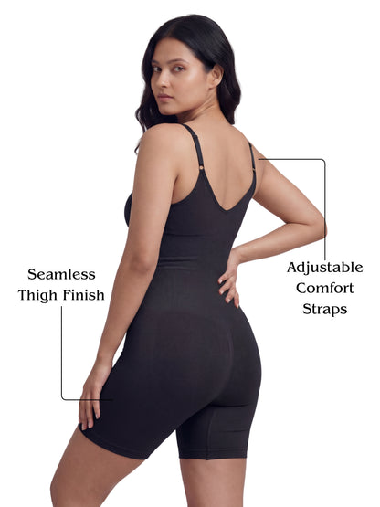 Signature Mid Thigh Body Shaper - Black