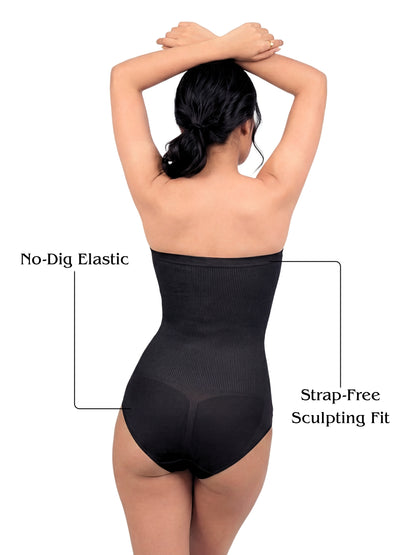 Strapless Snatched Body Shaper - Black