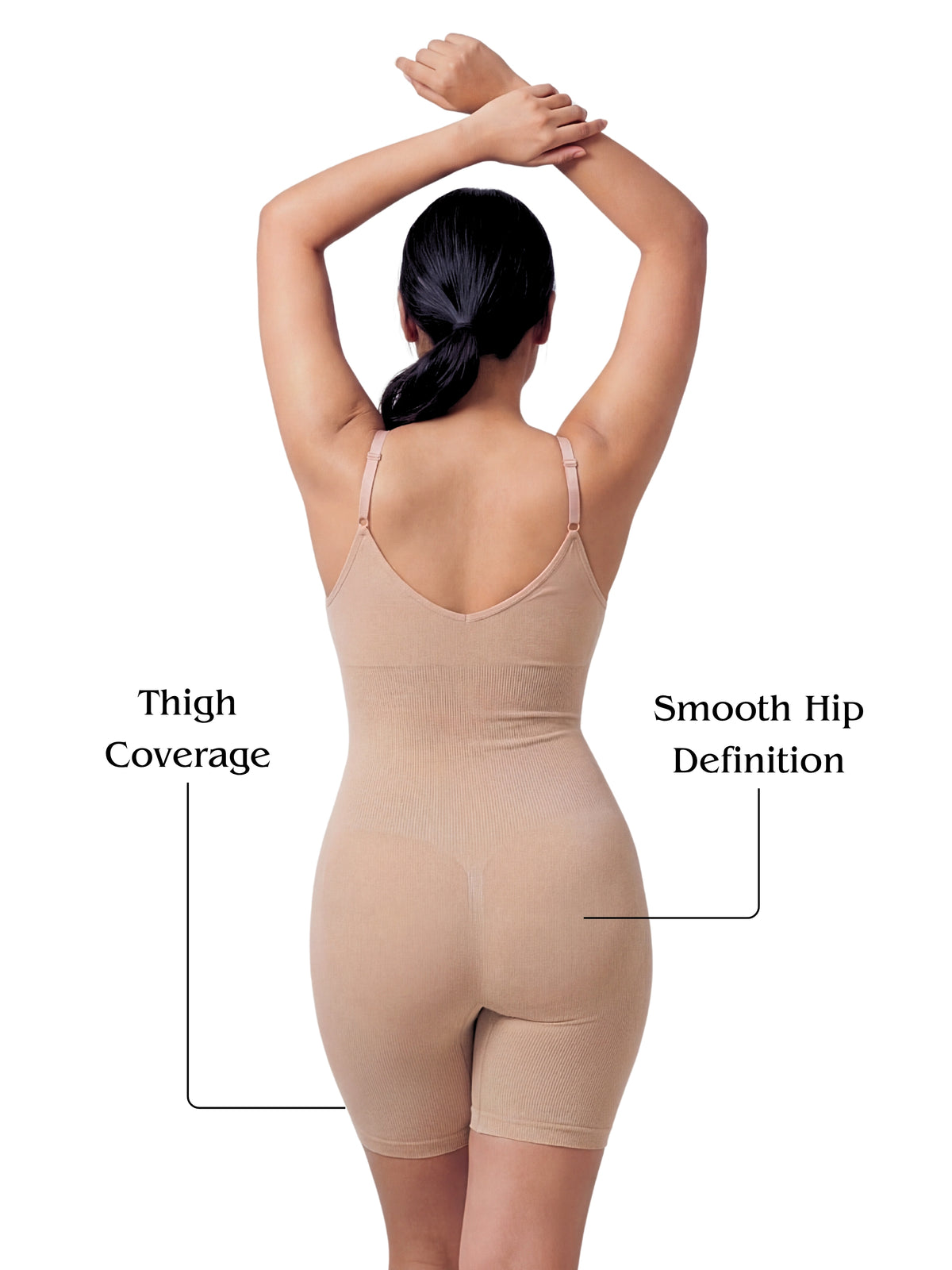 Signature Mid Thigh Body Shaper - Beige