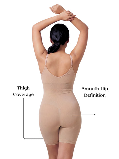 Signature Mid Thigh Body Shaper - Beige