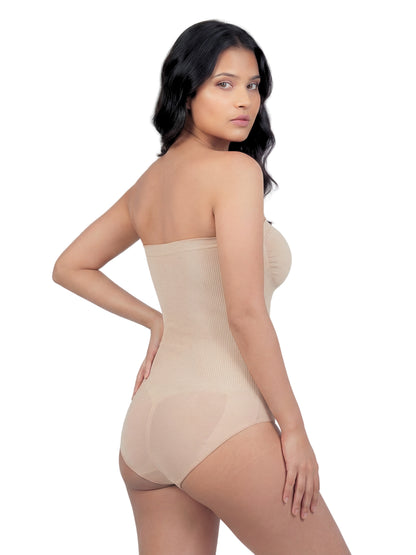 Strapless Snatched Body Shaper - Beige