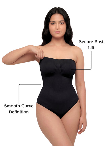 Strapless Snatched Body Shaper - Black
