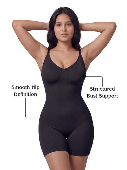 Signature Mid Thigh Body Shaper - Black