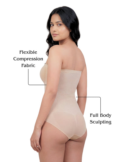 Strapless Snatched Body Shaper - Beige