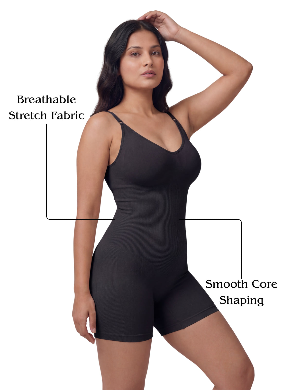 Signature Mid Thigh Body Shaper - Black