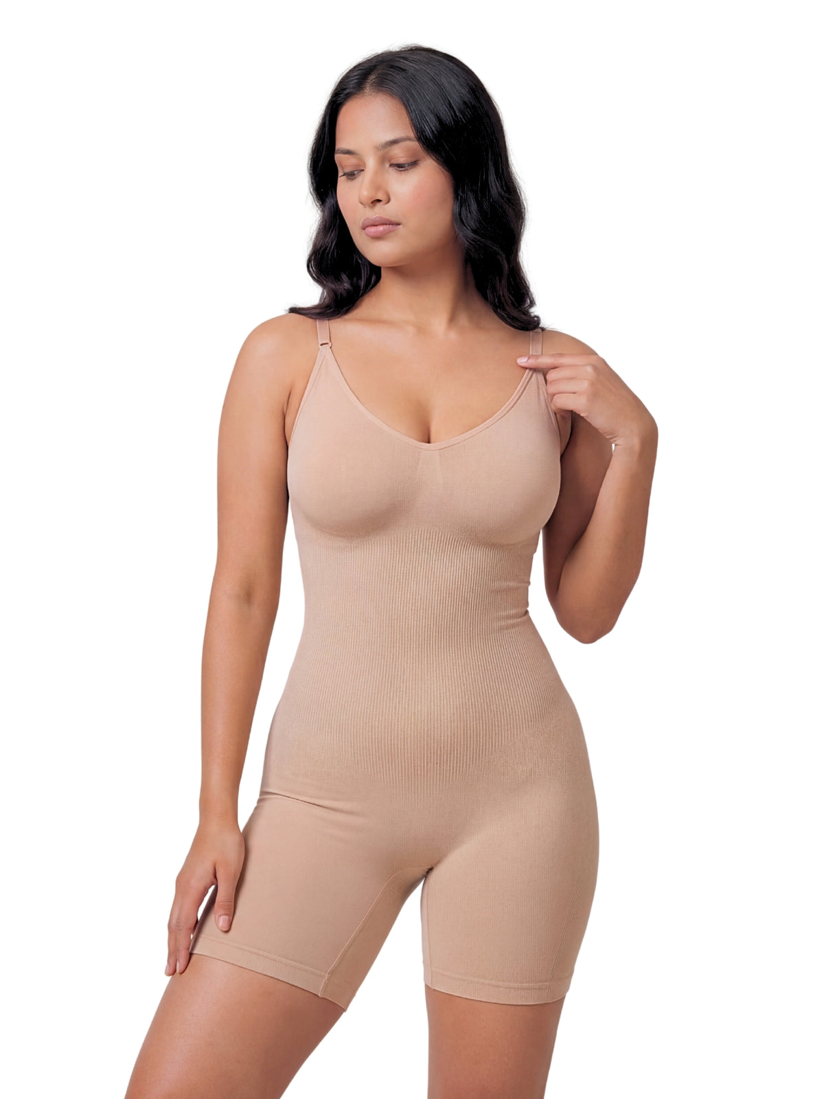 Signature Mid Thigh Body Shaper - Beige
